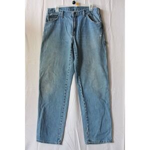 DICKIES carpenter jeans  34x34, DISTRESSED 6 pocket, Blue Denim. 1993SNB